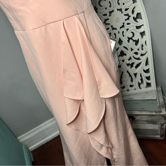 Eliza J Ruffle Drape Sleeveless Maxi Dress Evening Gown Size 6 Wedding Guest - Picture 8 of 16